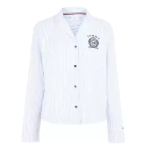 Image of Tommy Bodywear Long Sleeve Pyjama Shirt - Blue