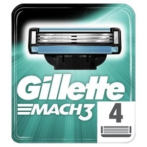 Image of Gillette MACH3 Mens Razor Blades 4 refills