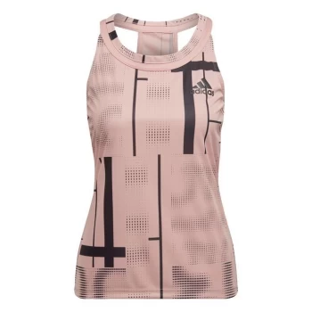 Image of adidas Club Tennis Graphic Tank Top Womens - Wonder Mauve / Black
