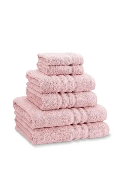 Image of Catherine Lansfield 'Zero Twist' Cotton 6 Piece Towel Bale Pink