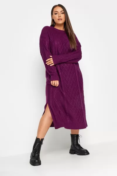 Image of Cable Knit Jumper Dress
