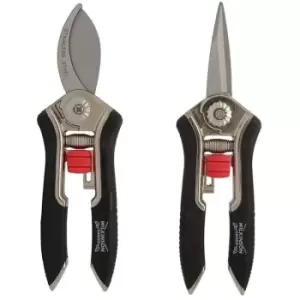Image of Wilkinson Sword Precision Bypass Pruner Secateurs Snips Twin Pack Gardening Set