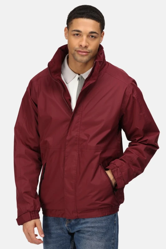 Image of Regatta TRW297 Mens Waterproof & Windproof Dover Fleece Lined Padded Jacket S- Chest 37-38' (94-96.5cm) Burgundy TRW297-173-S