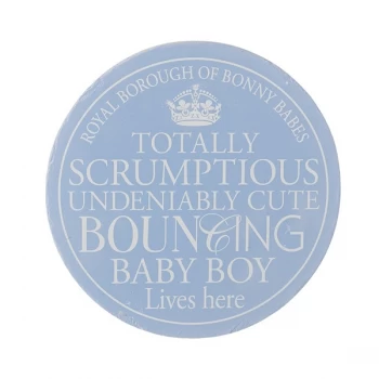 Image of Plaque Baby Boy Lives Here By Heaven Sends