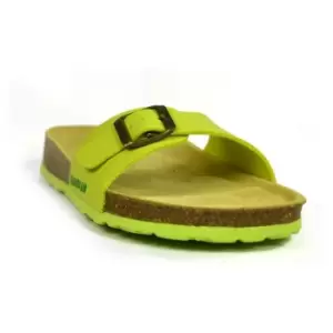 Image of Sanosan Womens/Ladies Malaga Sano Sandals (4 UK) (Lime/Brown)