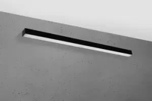 Image of Pinne Integrated LED Flush Wall Lights Black 115cm 3000K