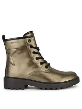 Image of Geox Casey Lace Ankle Boot, Grey, Size 13 Younger