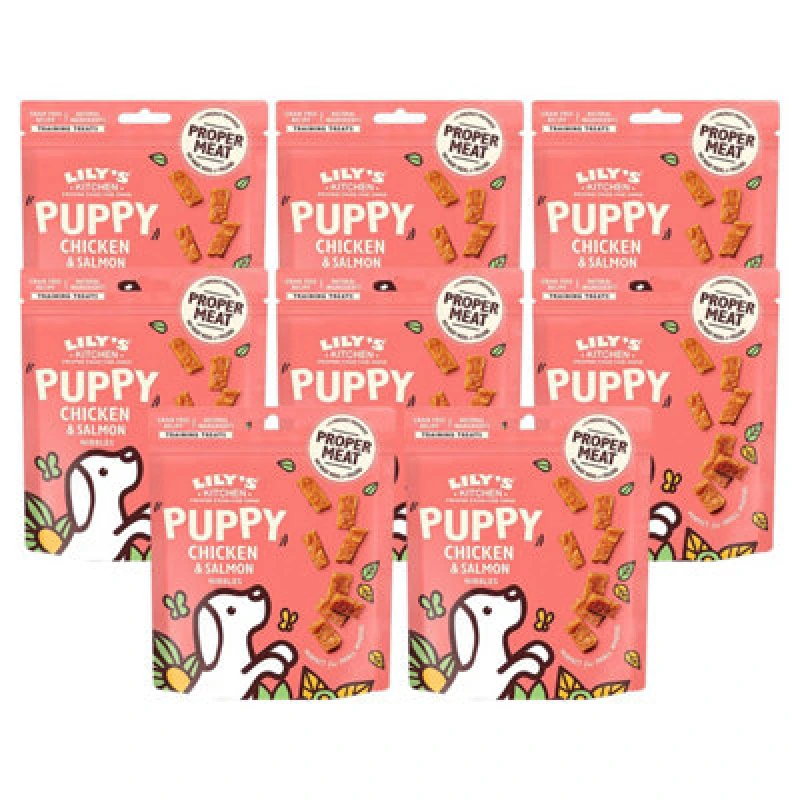 Image of Lily's Kitchen Puppy Chicken & Salmon Nibbles 113631394