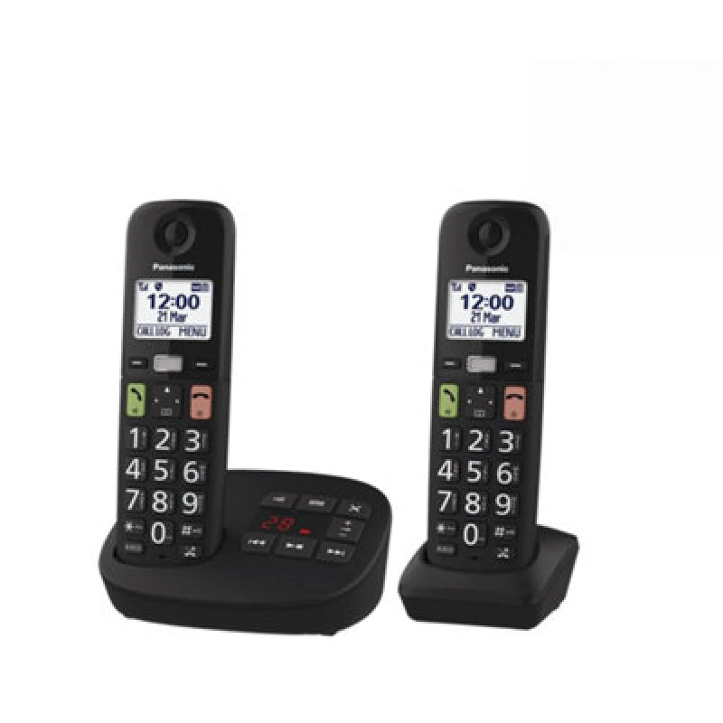 Image of Panasonic KX-TGU132EB Digital Cordless Answering System Double set Black