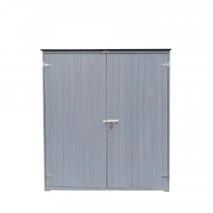 Image of Charles Bentley FSC Garden Chest Storage Shed Grey
