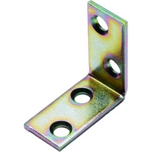 Image of Wickes 30mm Galvanised Angle Bracket Pack 4