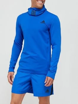 Image of adidas Cold Ready Long Sleeve Hooded Top -, Blue Size M Men