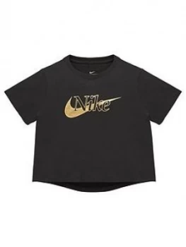 Image of Nike Nsw Crop Tee - Black Gold