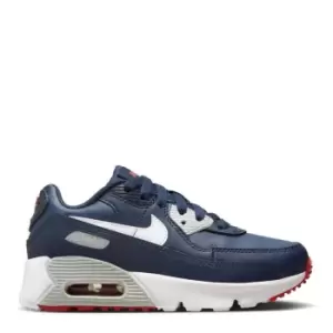 Image of Nike Air Max 90 Little Kids Shoes - Blue