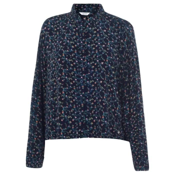 Image of Jack Wills St Bedes Printed Boxy Shirt - Navy