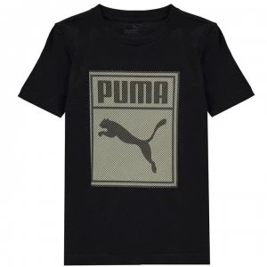 Image of Puma Box QT T Shirt Junior Boys - Black/Grey