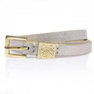 Image of Biba Leather Skinny Belt - Gold