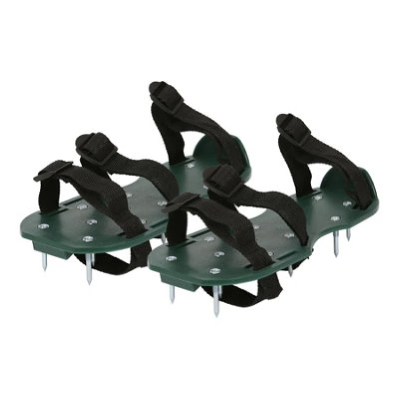 Image of Harbour Housewares Lawn Aerator Shoes - Adjustable Strap-On Lawn Spike Sandals With 13 X 1.5 Steel Spikes - Soil Aeration Tool