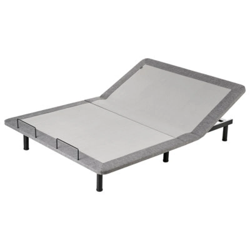 Image of Beliani Electric Adjustable Bed Base Brunoy 140 X 200 Cm (Eu Double) Grey