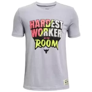 Image of Under Armour Rock HWITR T Shirt Junior Boys - Grey