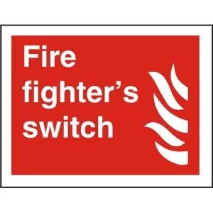 Image of Photolum Fire Sign 300x200 SA Vinyl Fire fighters switch Ref