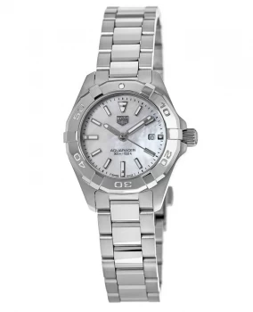 Image of Tag Heuer Aquaracer Lady 300M 27MM Mother of Pearl Dial Stainless Steel Womens Watch WBD1411.BA0741 WBD1411.BA0741