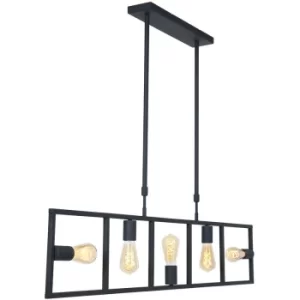 Image of Sienna Racky Straight Bar Pendant Ceiling Light Matt Black