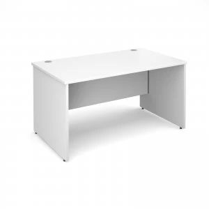 Image of Maestro 25 PL Straight Desk 1400mm x 800mm - White Panel Leg Design