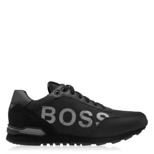 Image of Hugo Boss Parkour Nylon Runner Trainers Black 001 Men