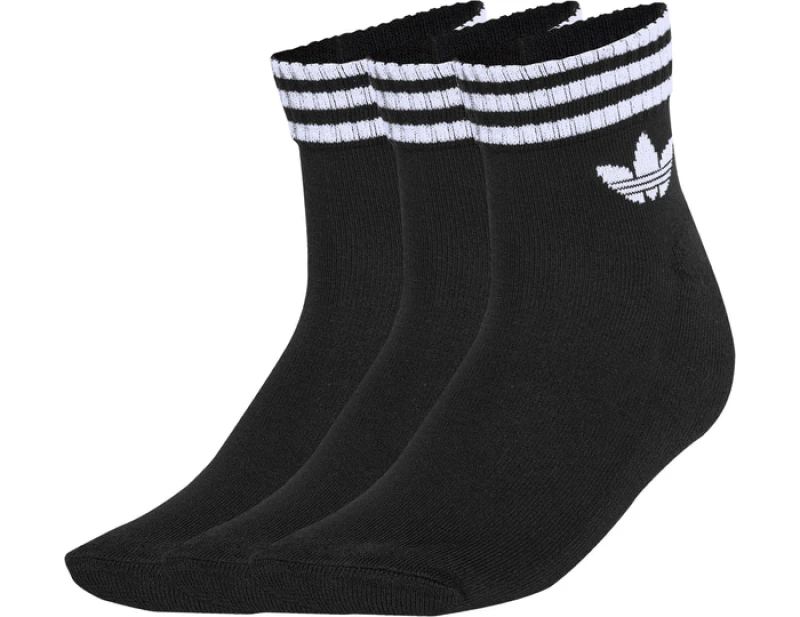 Image of Adidas Originals 3 Stripes Ankle 3er Pack Socks Black M