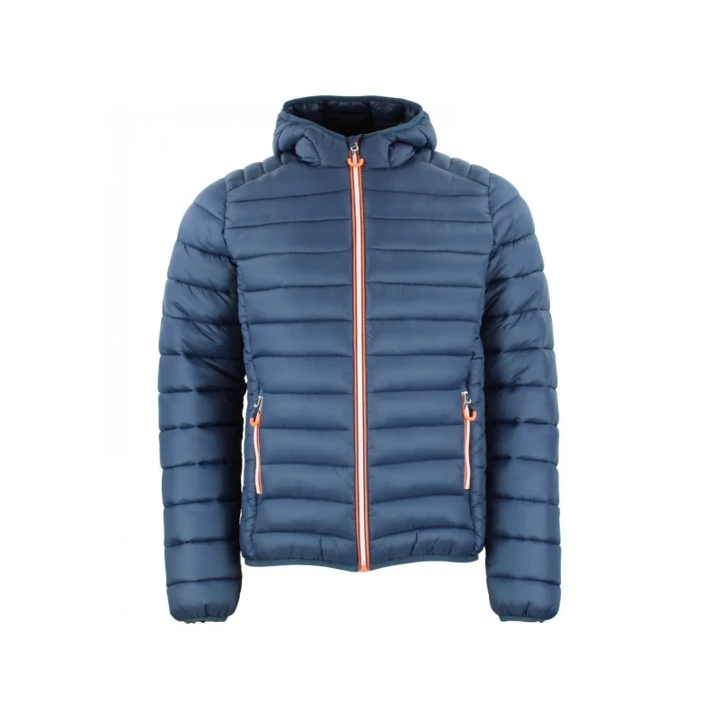 Image of Peak Mountain's Hooded Lightweight Puffer Bleu Male M