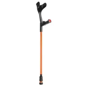 Image of Open Cuff Comfort Grip Fixed Crutch - Orange (Single Left)