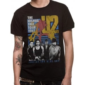 Image of U2 - Black Bullet The Blue Sky Mens Small T-Shirt - Black