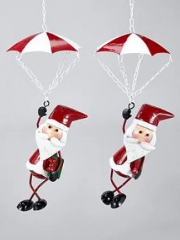 Image of Three Kings Santa Chute Christmas Tree Decorations (Set Of 2)