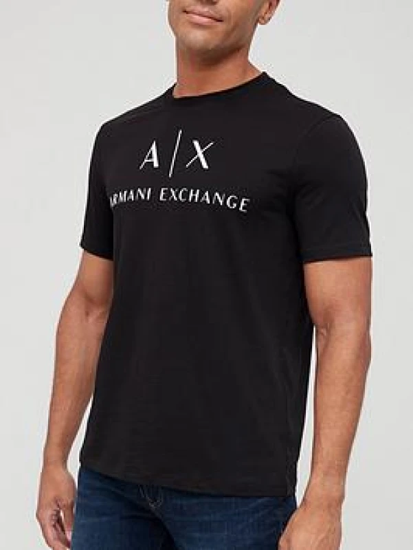 Image of Armani Exchange Printed Logo T-Shirt Black S