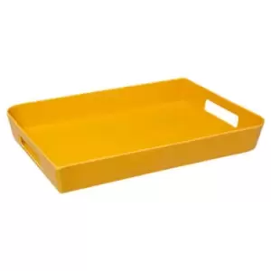 Image of Set of 2 Modern Melamine Trays Mustard