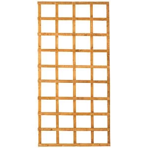 Image of Forest Garden Fence Top Trellis Square Lattice - 1.83m X 900mm