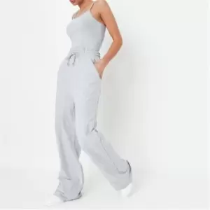 Image of Missguided Wide Leg Joggers - Grey