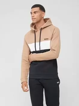 Image of BOSS Bodywear Contemporary Lounge Hoodie, Medium Beige, Size 2XL, Men