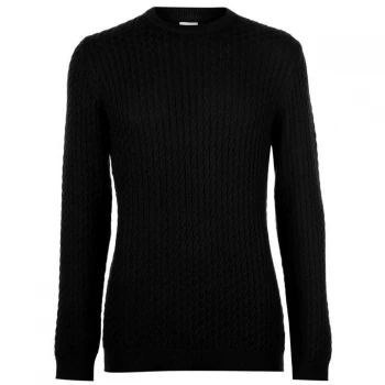 Image of Linea Eastcastle Cable Jumper Mens - Black