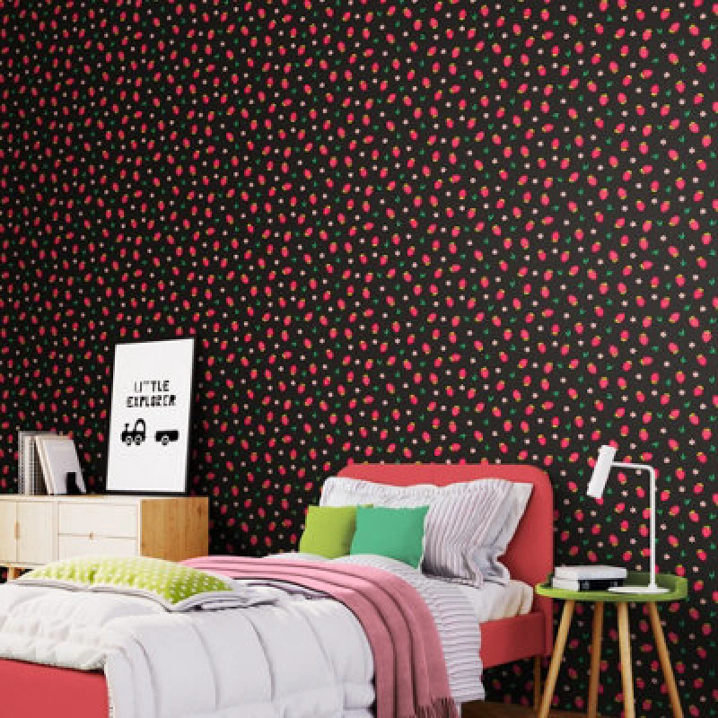 Image of Hoopla Walls Strawberry Sprinkles Liquorice 10M Wallpaper