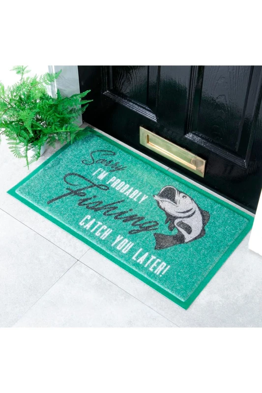 Image of Native Natural I'm Probably Fishing Doormat (70 X 40Cm)