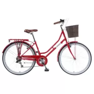 Image of Viking Belgravia Ladies Traditional Heritage 26" Wheel 6 Speed Bike 16" - Red
