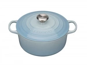 Image of Le Creuset Signature Round Casserole 24cm Coastal Blue