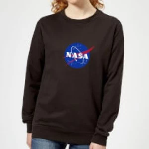 Image of NASA Logo Insignia Womens Sweatshirt - Black