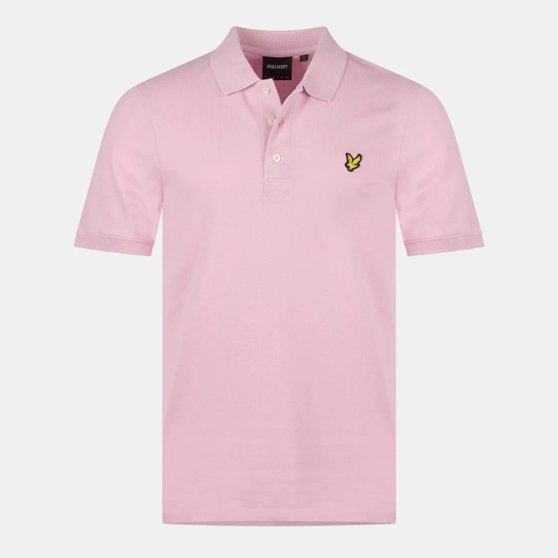 Image of Lyle and Scott Basic Short Sleeve Polo Shirt - Pink Pink 2XL