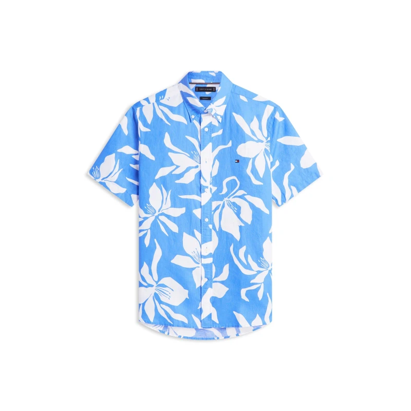 Image of Tommy Hilfiger Tommy LinenFlwr Shrt Sn62 Blue Spell/AOP male S
