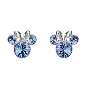Image of Disney Minnie Silver Plated December Birthstone Stud Earrings EF00469SDECL.PH
