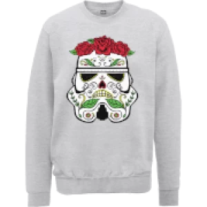 Image of Star Wars Day Of The Dead Stormtrooper Sweatshirt - Grey - M