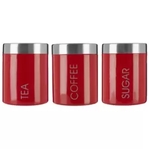 Image of Premier Housewares Red Liberty Canisters - Set of 3